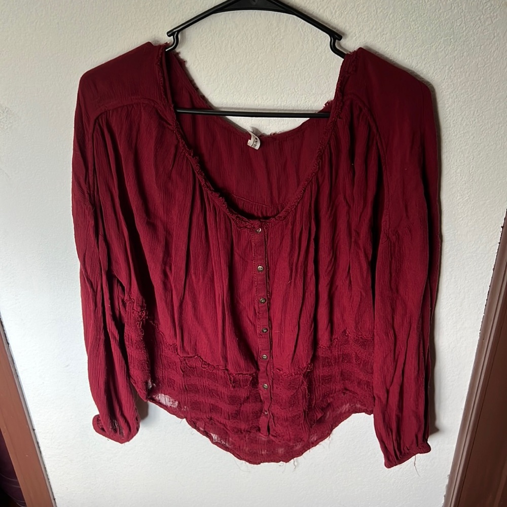 Free people long sleeve blouse